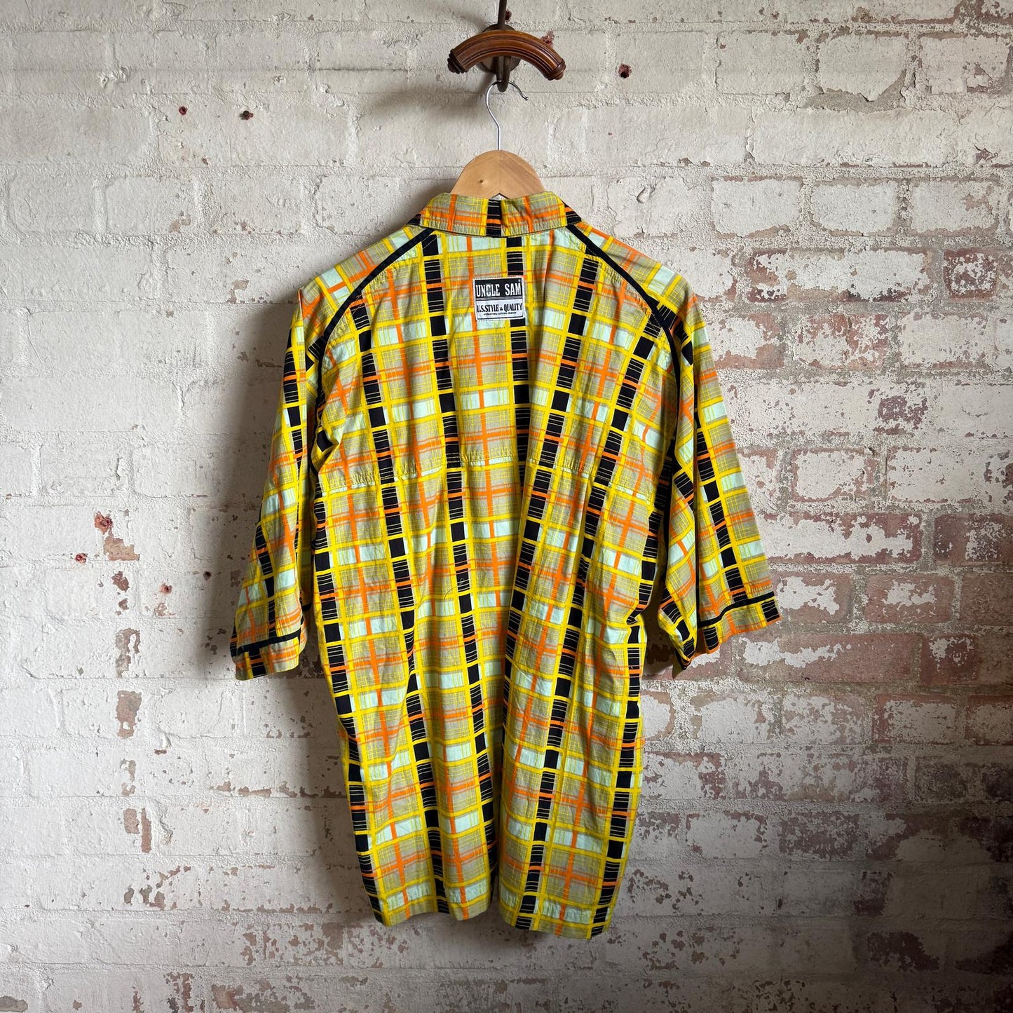 1990s Rave Uncle Sam Checkered Shirt