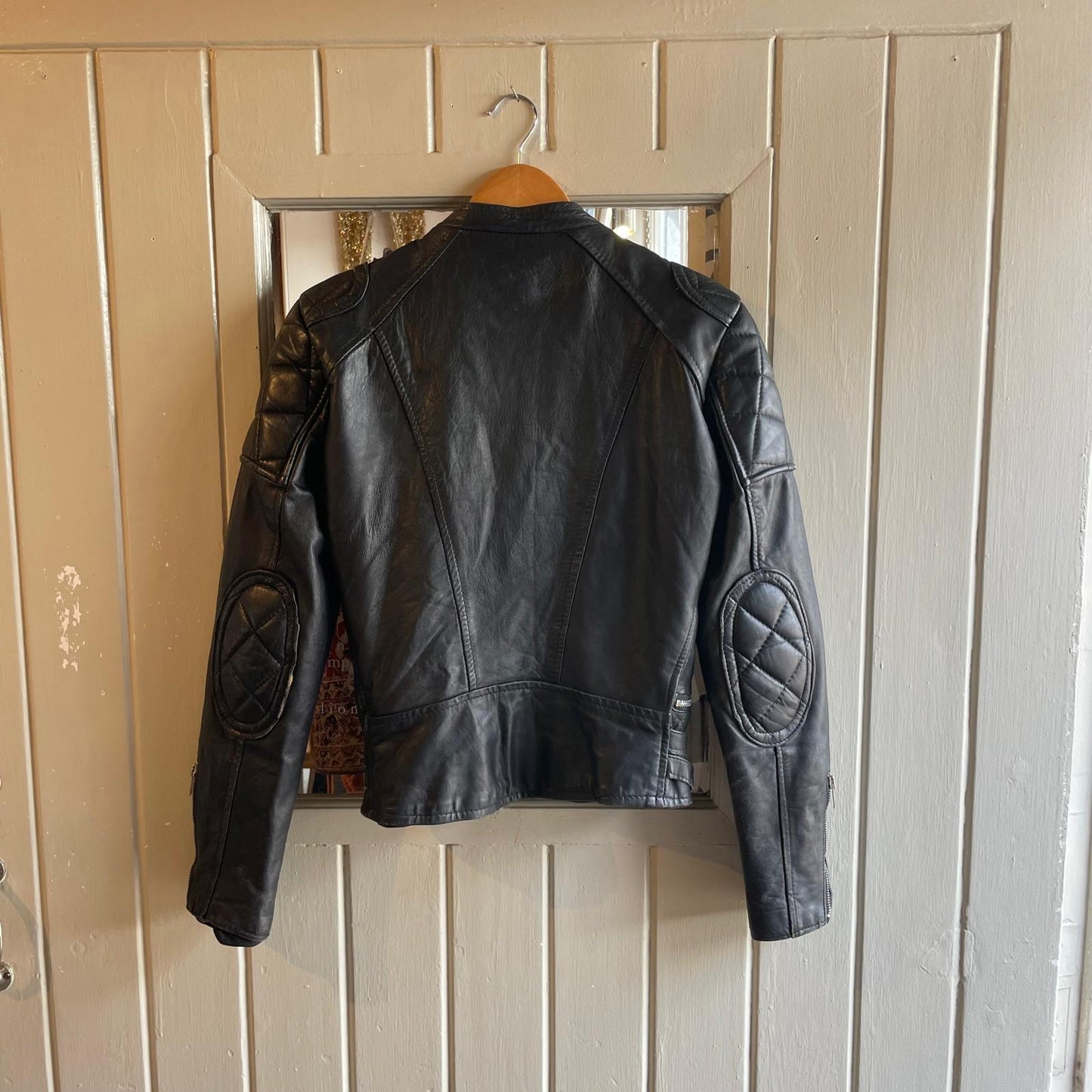 1980s Black Leather Biker Punk Jacket