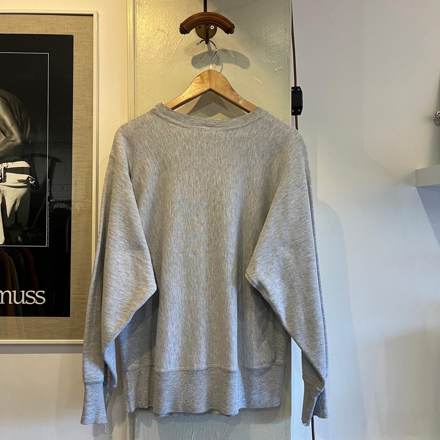 1980s Grey Champion Graphic Reverse Weave Sweatshirt Jumper