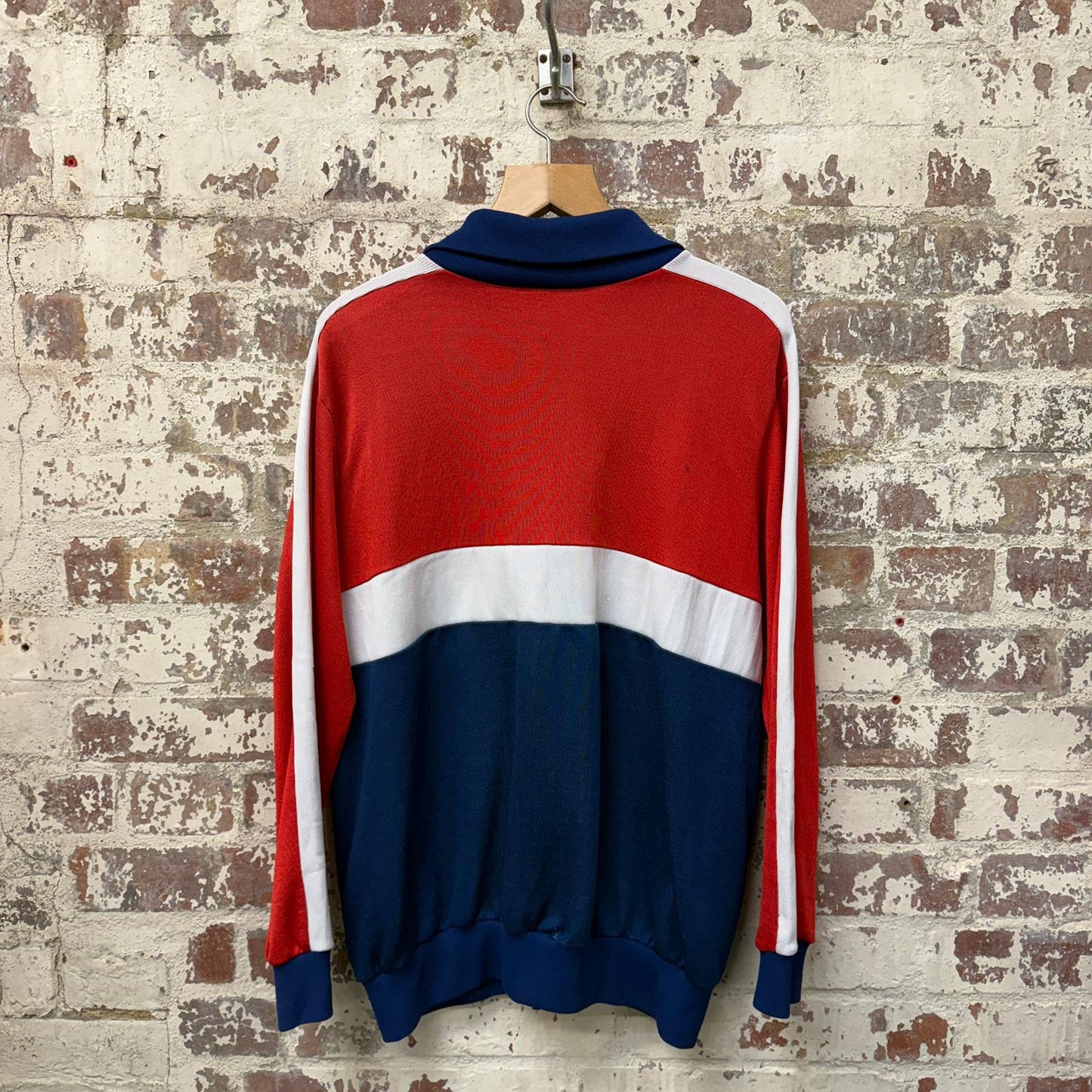 1980s Red Zip Up Track Top