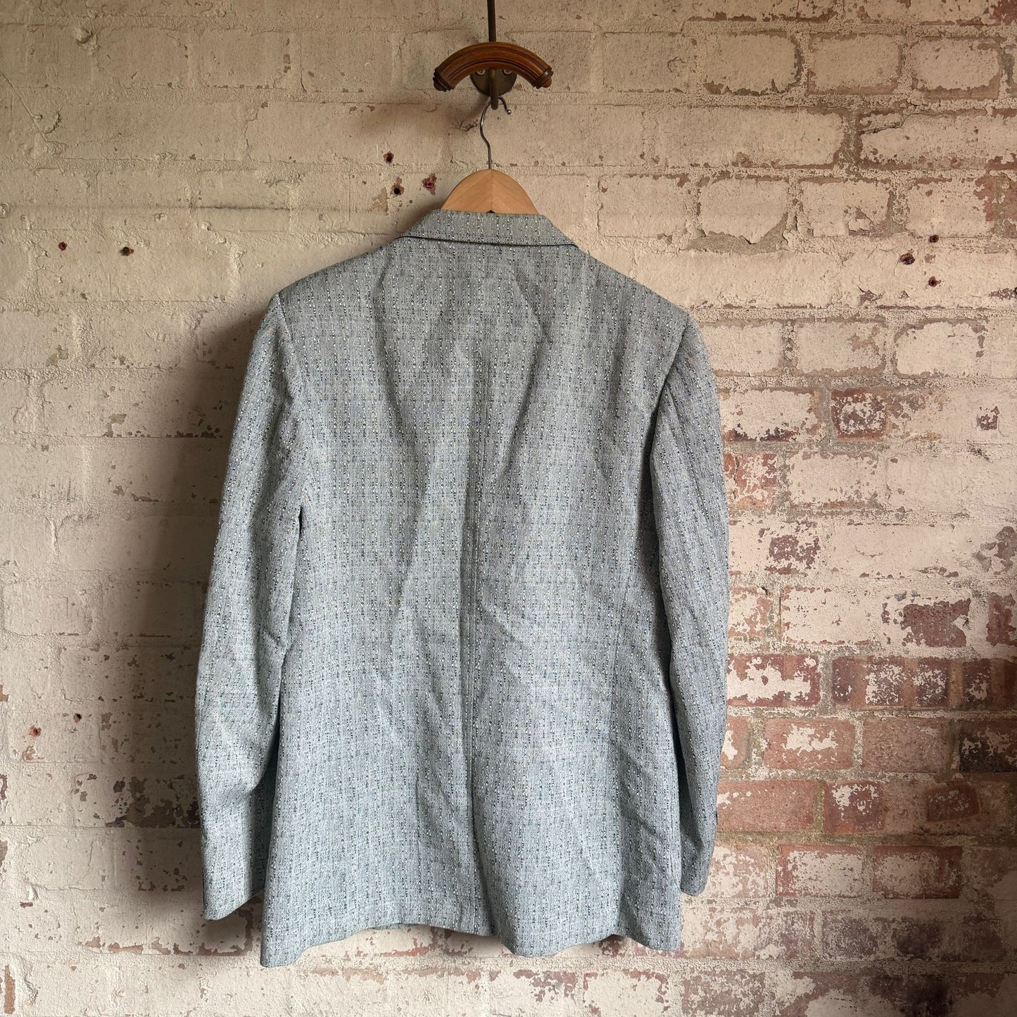 1970s Grey Italian Patterned Suit Blazer jacket