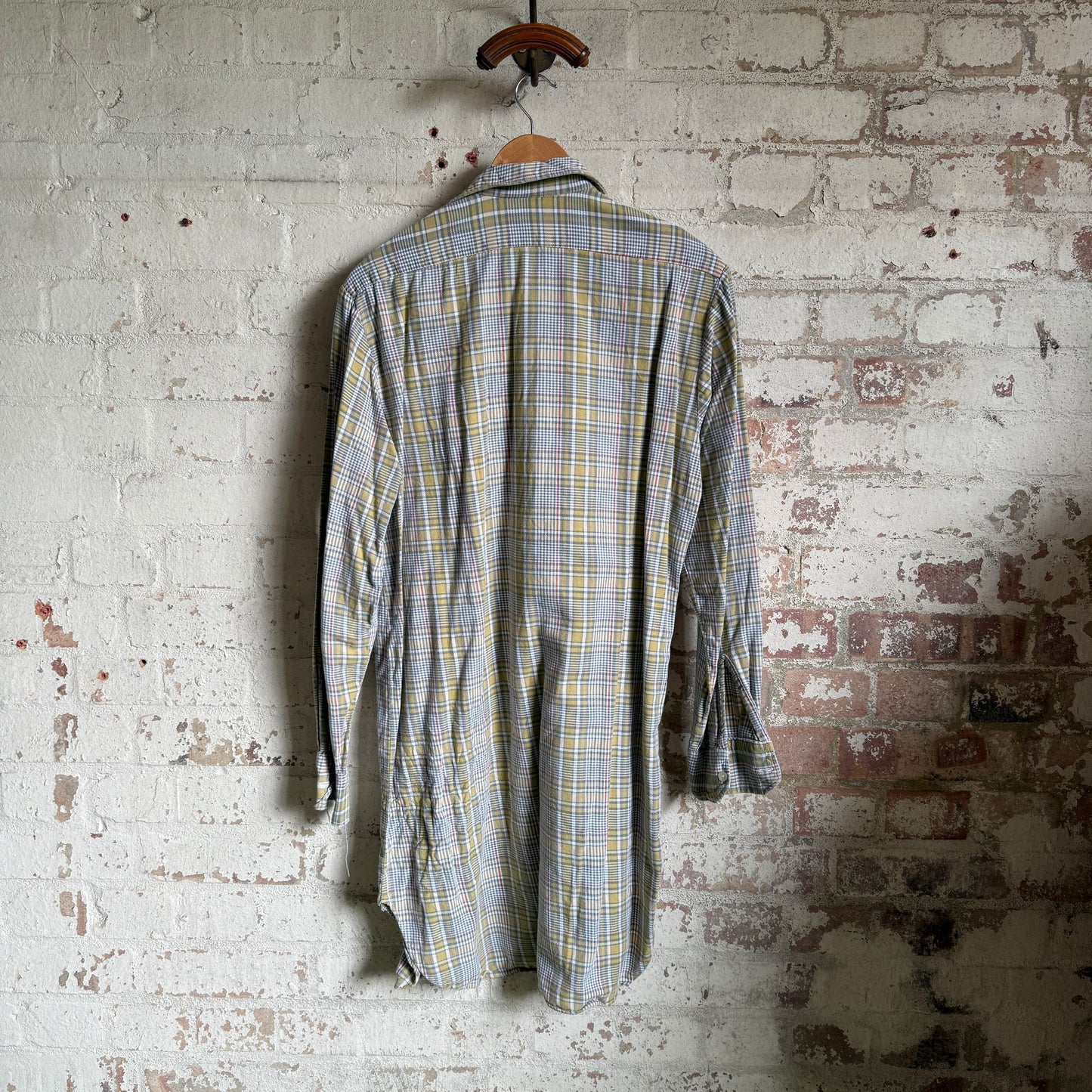 1960s Beige Checkered German Work Shirt