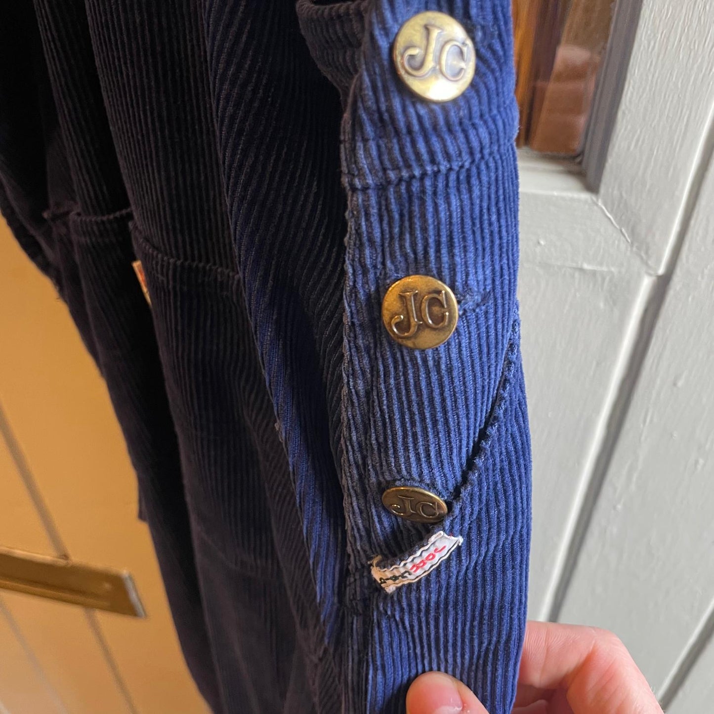 1970s Navy Blue Corduroy Dungarees Overalls