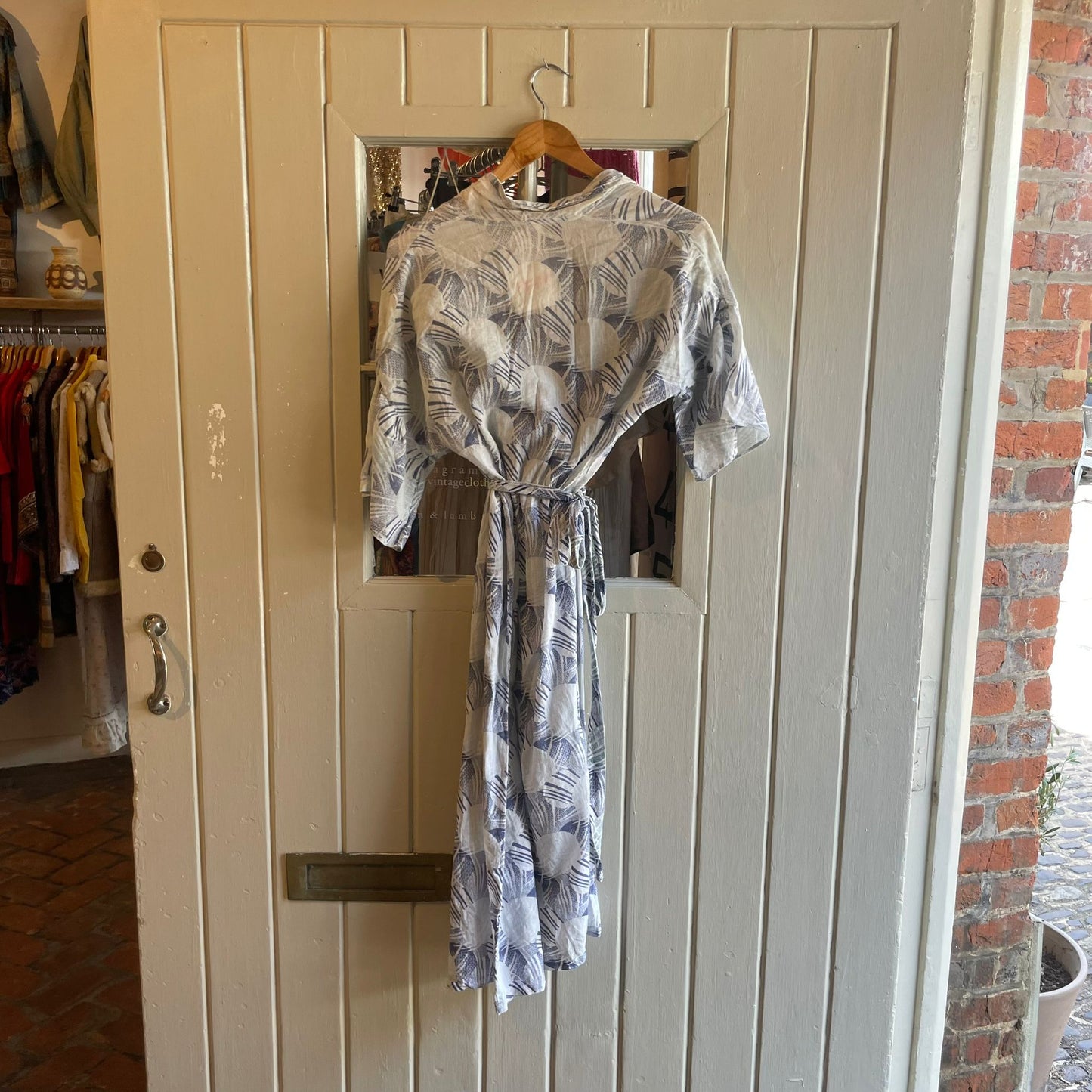 Vintage 70s/80s Cotton Open Dress/Dressing Gown