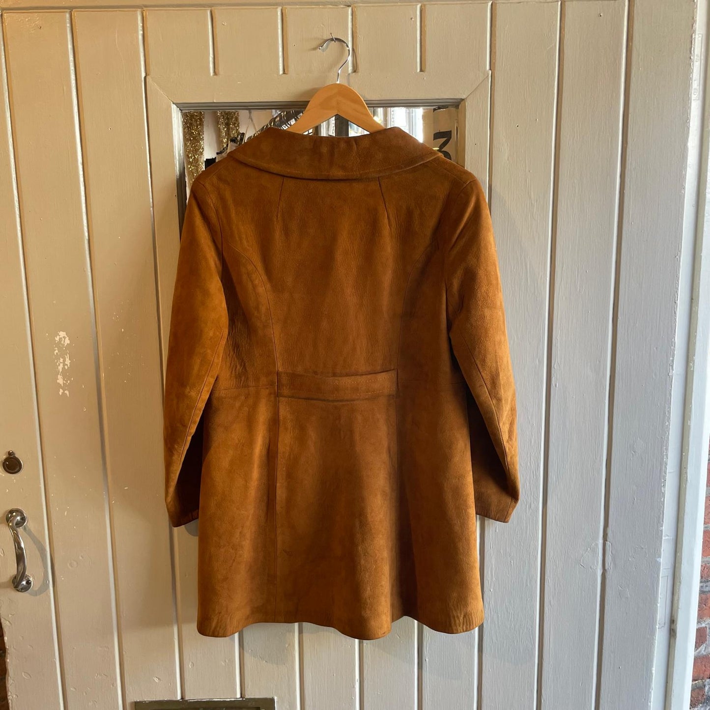 1960s Brown Suede Leather Button Jacket