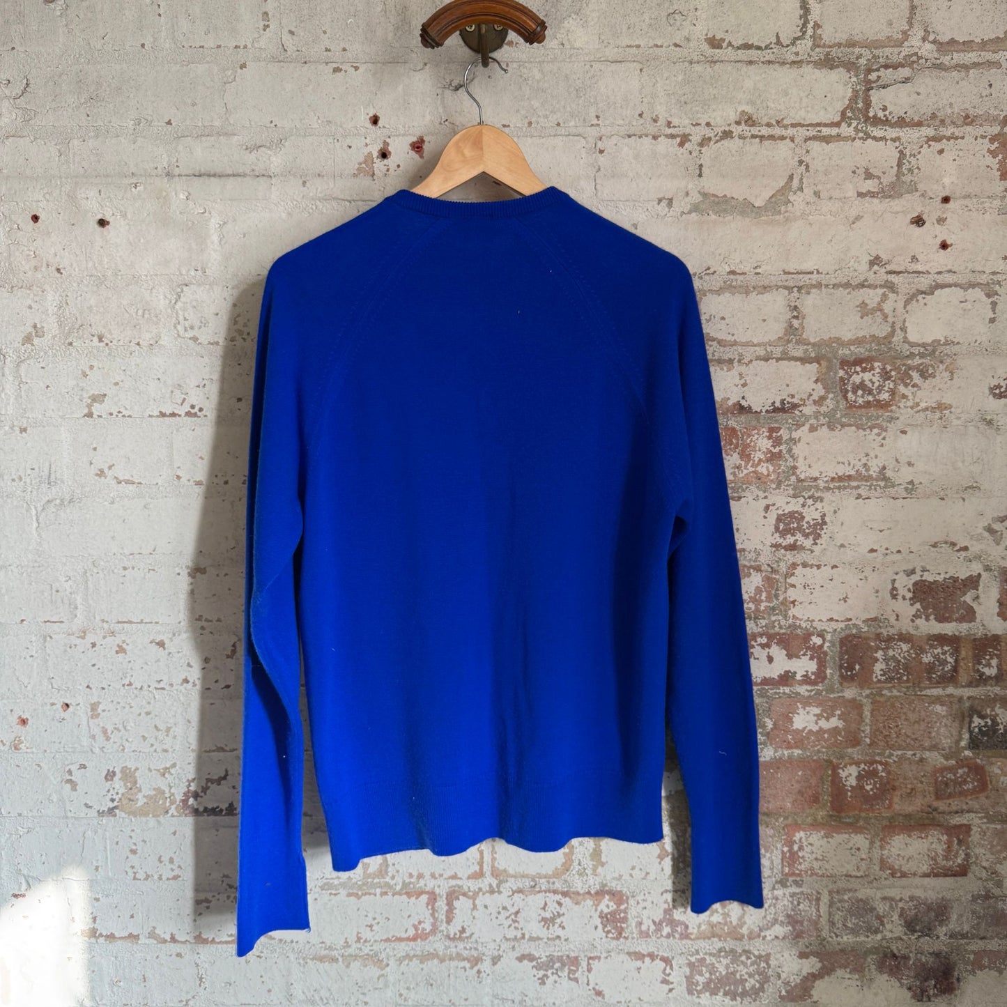 1980s Blue Nottingham Forest Knitted V-neck Jumper