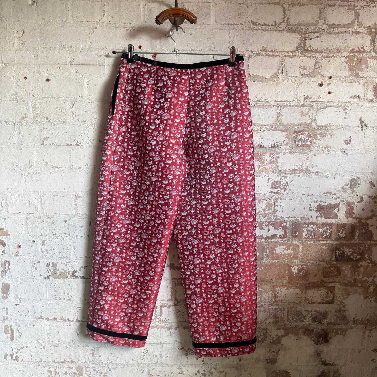 Vintage Red Graphic Giorgio Armani Trousers