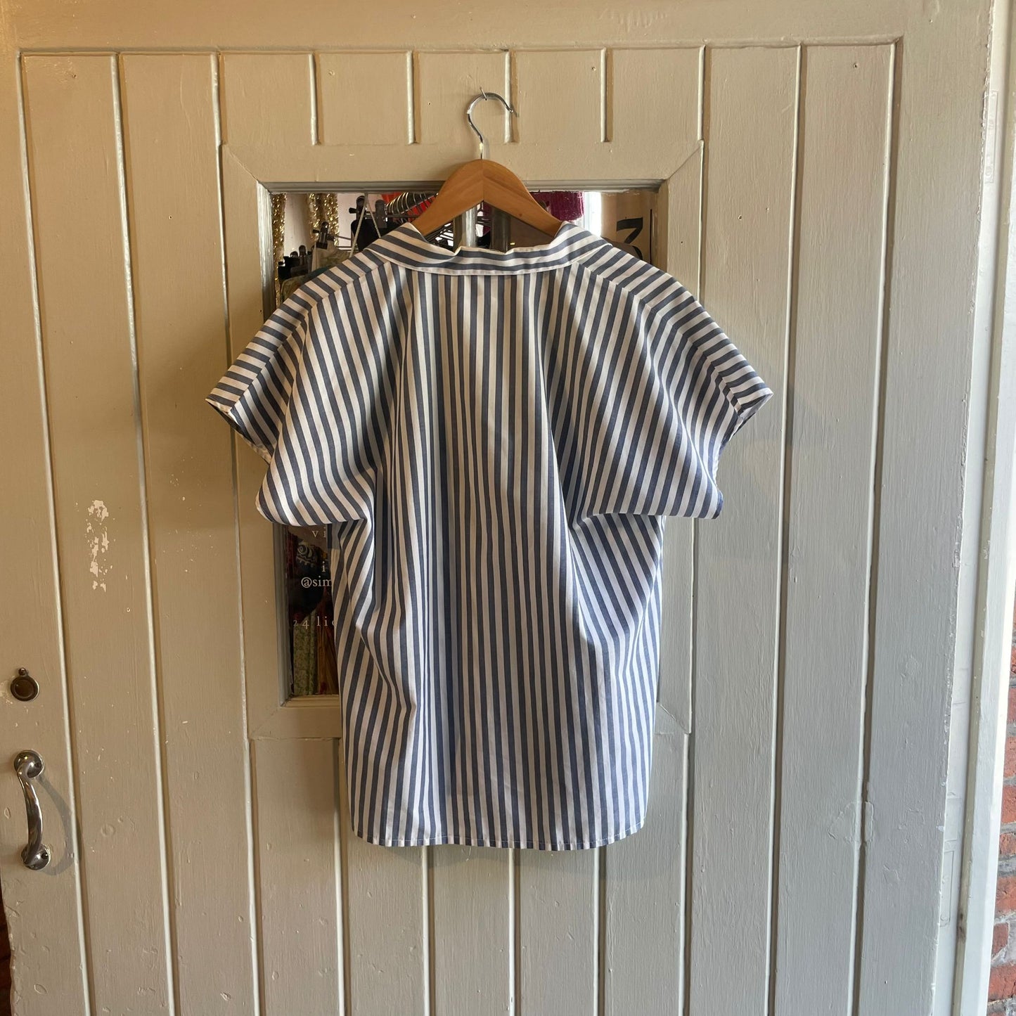 Vintage 70s/80s Blue Striped Cotton Shirt