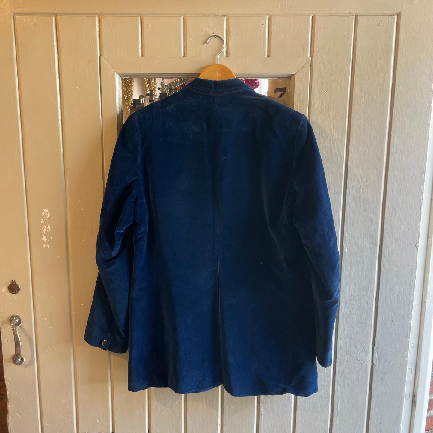 Vintage 70s/80s Navy Blue Velvet Blazer Jacket