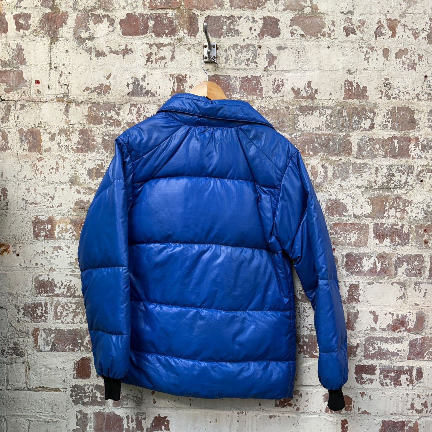 1980s Blue Down Fill Mountain Equipment Puffer Jacket Coat