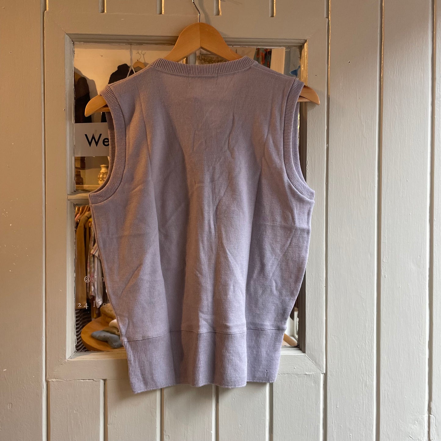 1940s Grey Wool Knitted Tank Top Jumper