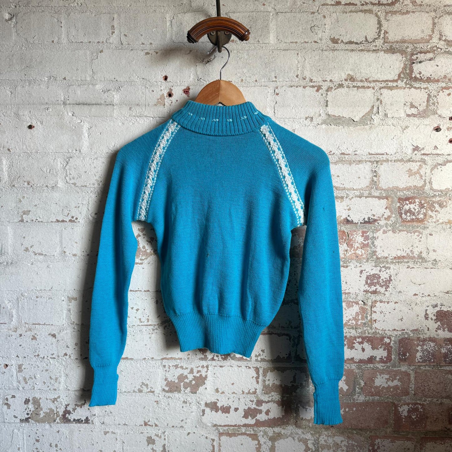 1950s Blue British Wool Knitted Jumper