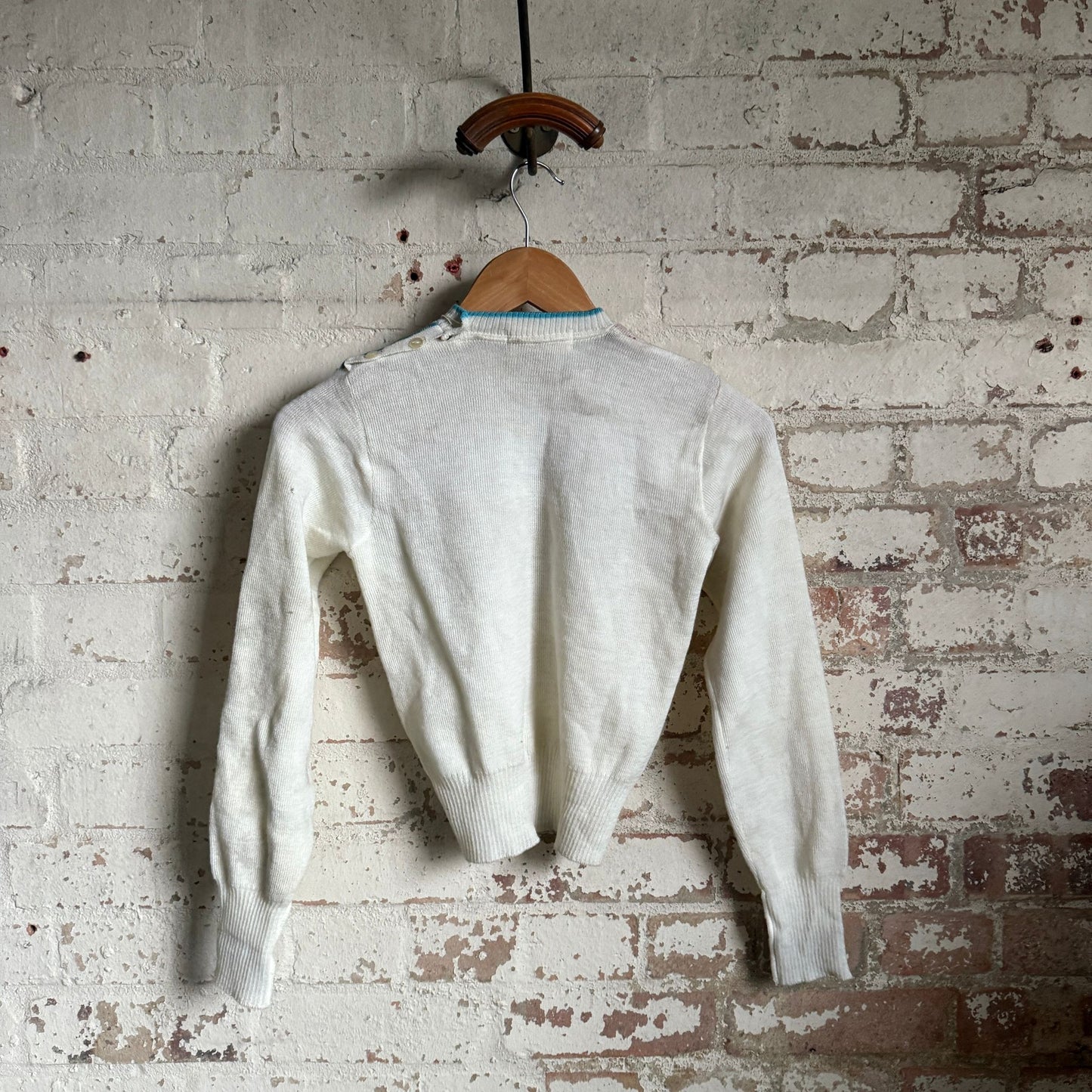 1940s Dead Stock Knitted British Patterned Jumper