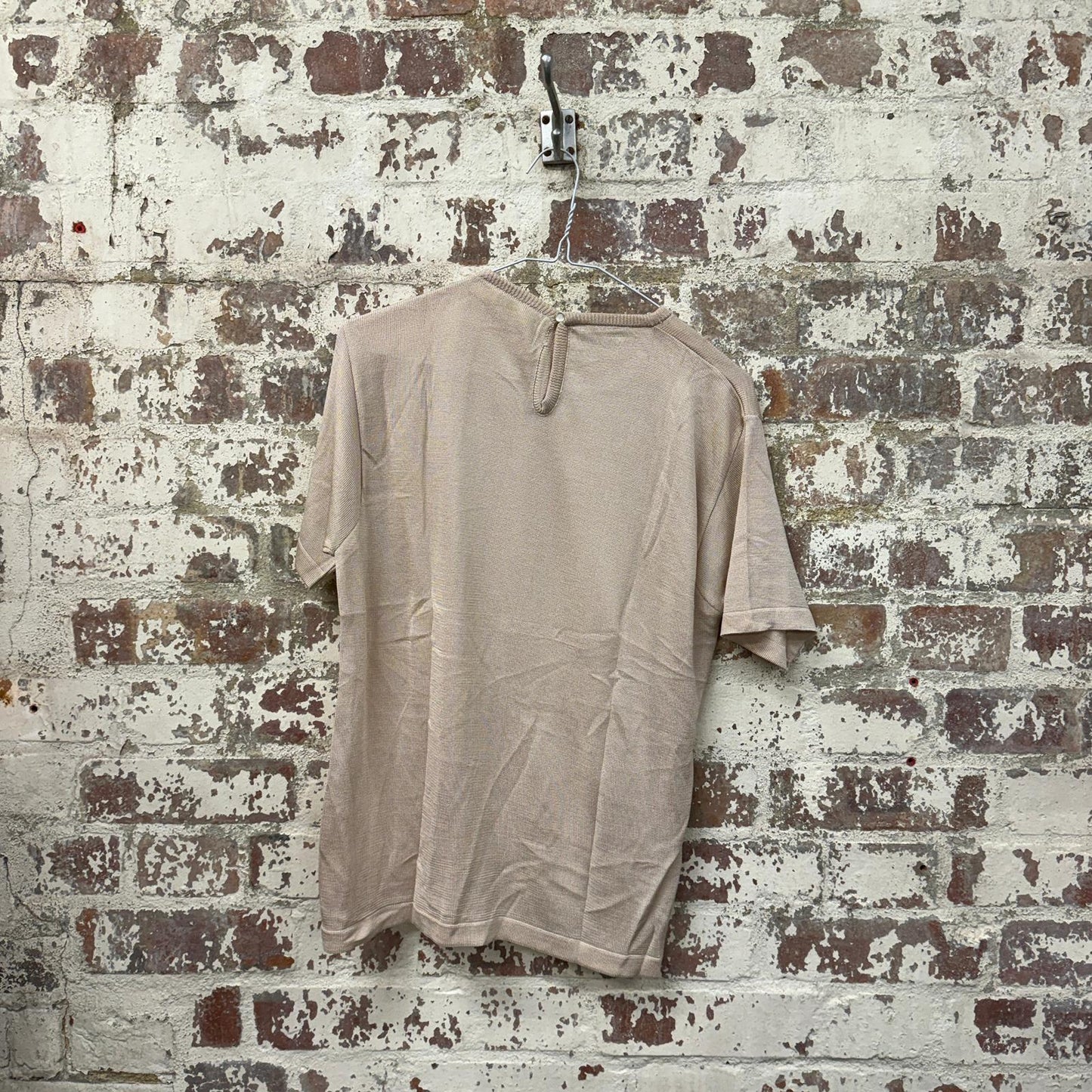 1960s Beige Knitted Rayon T-shirt