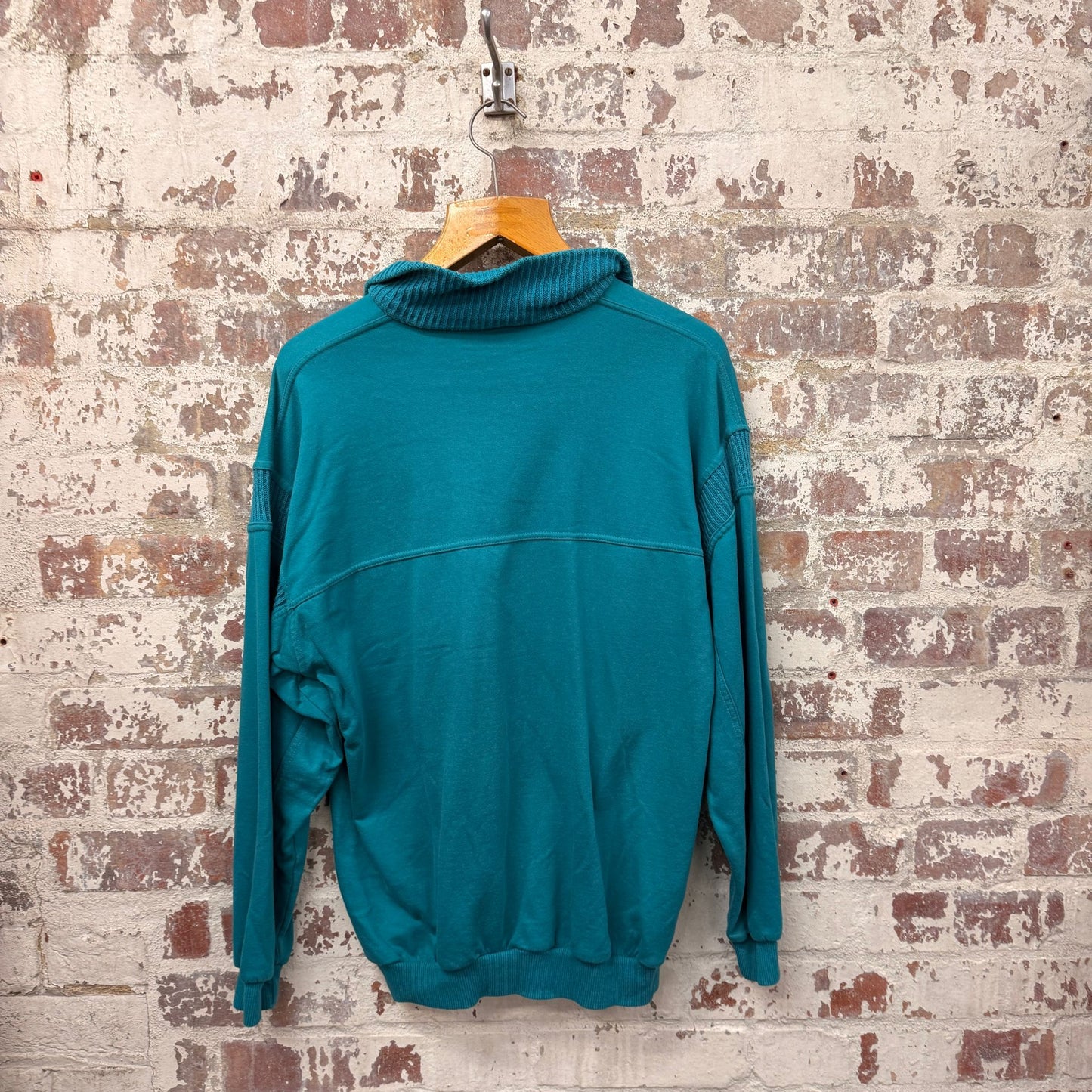 1990s Turquoise St Michaels 1/4 Zip Sweatshirt