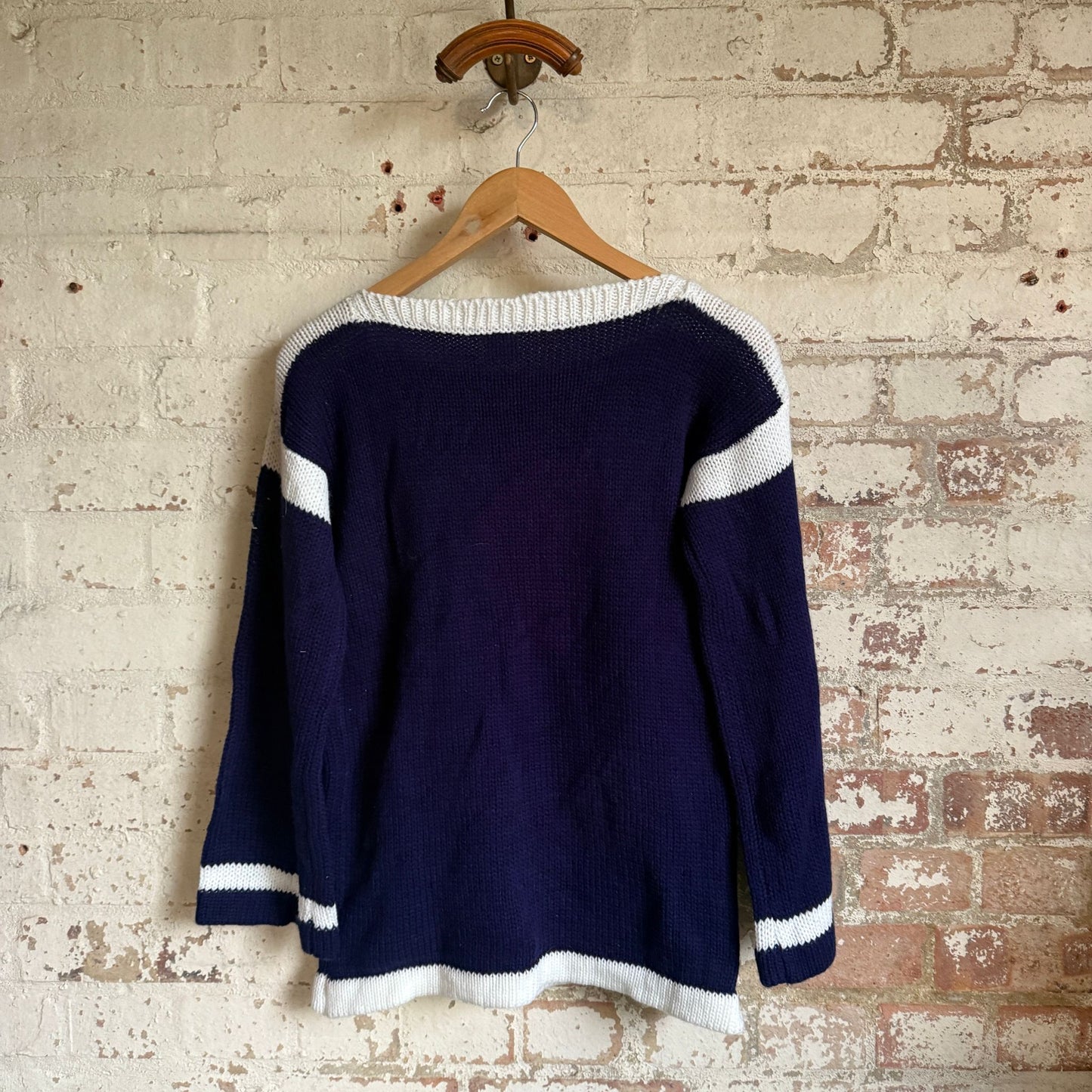 1980s Winter Wool Knitted Patterned Jumper