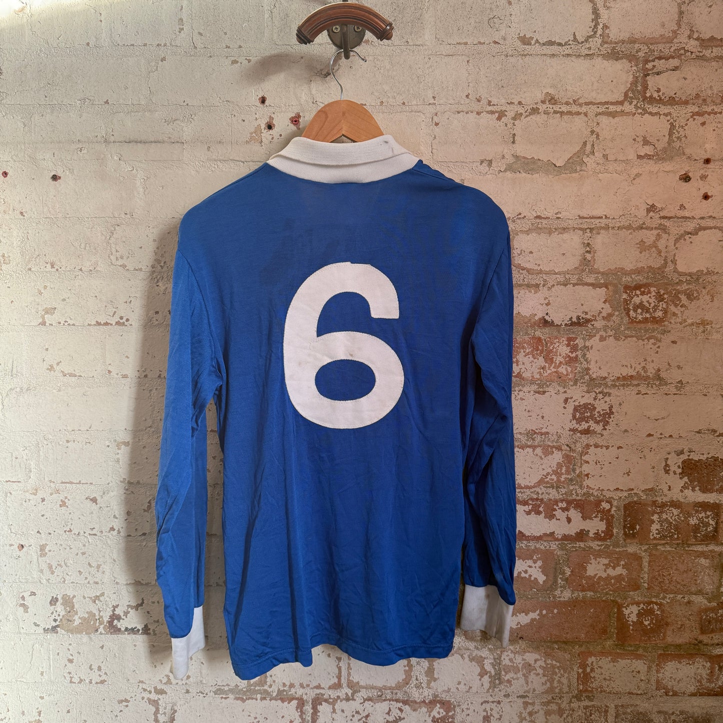 1980s Blue Oneils Long Sleeve Football Template Shirt