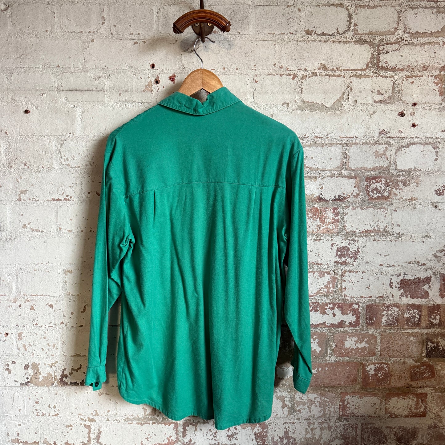 1980s Green Cotton Button Shirt