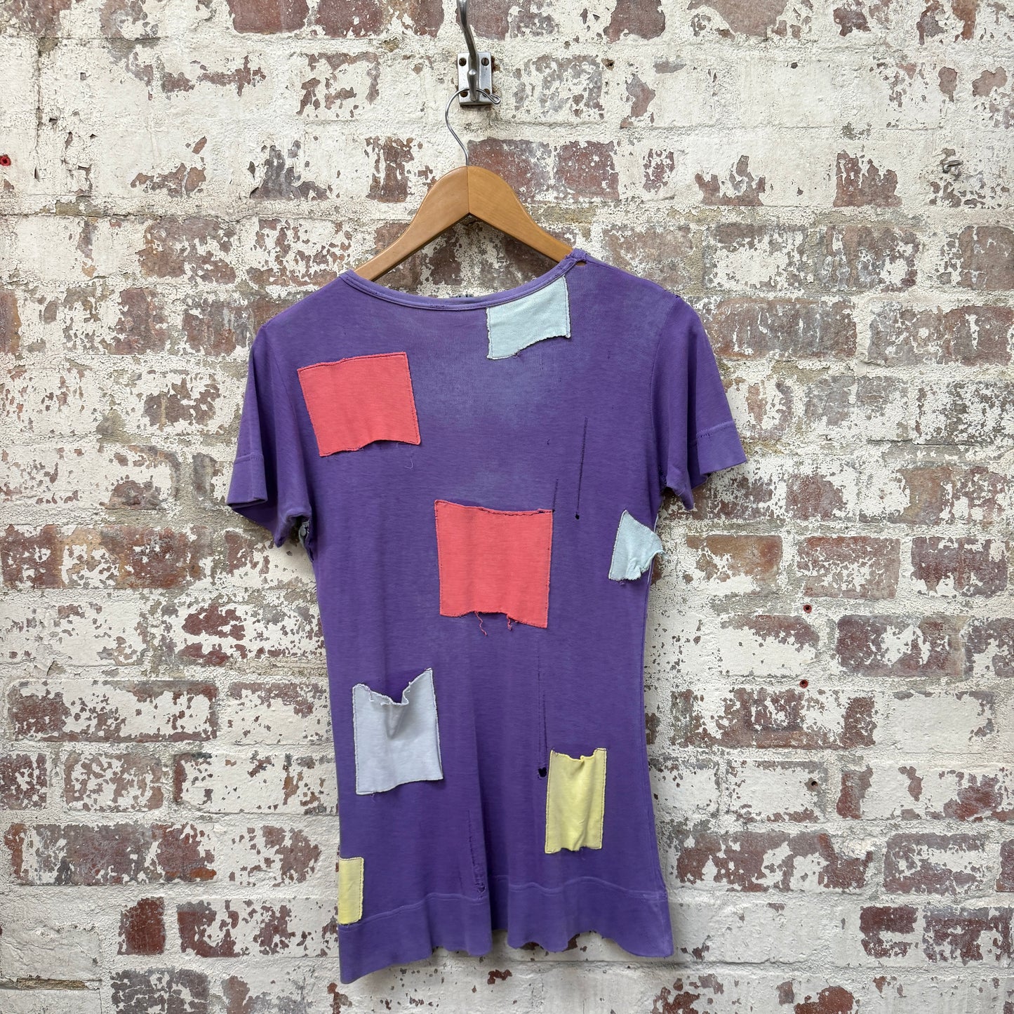 1970s Purple Punk Patched T-Shirt