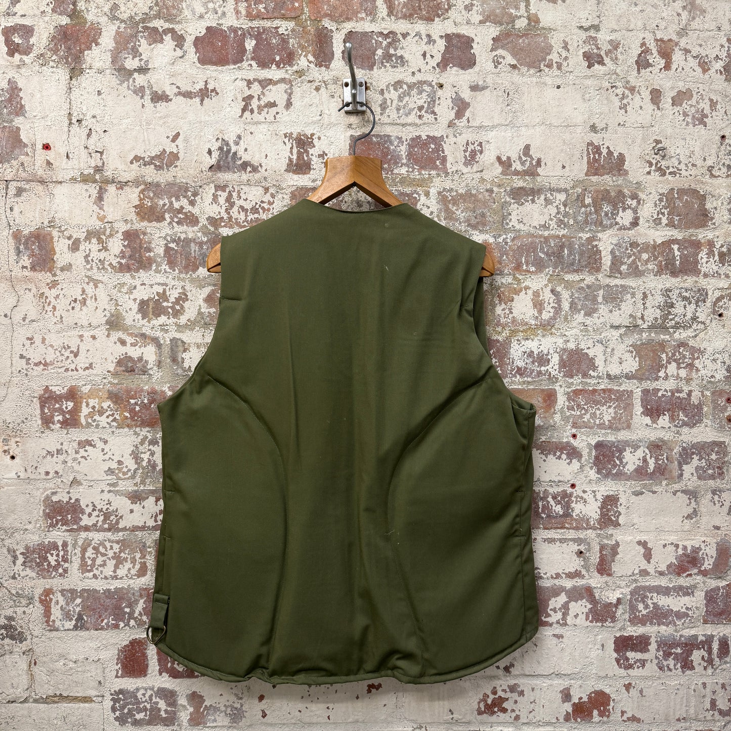 1970s Green British Padded Fishing Gilet Jacket