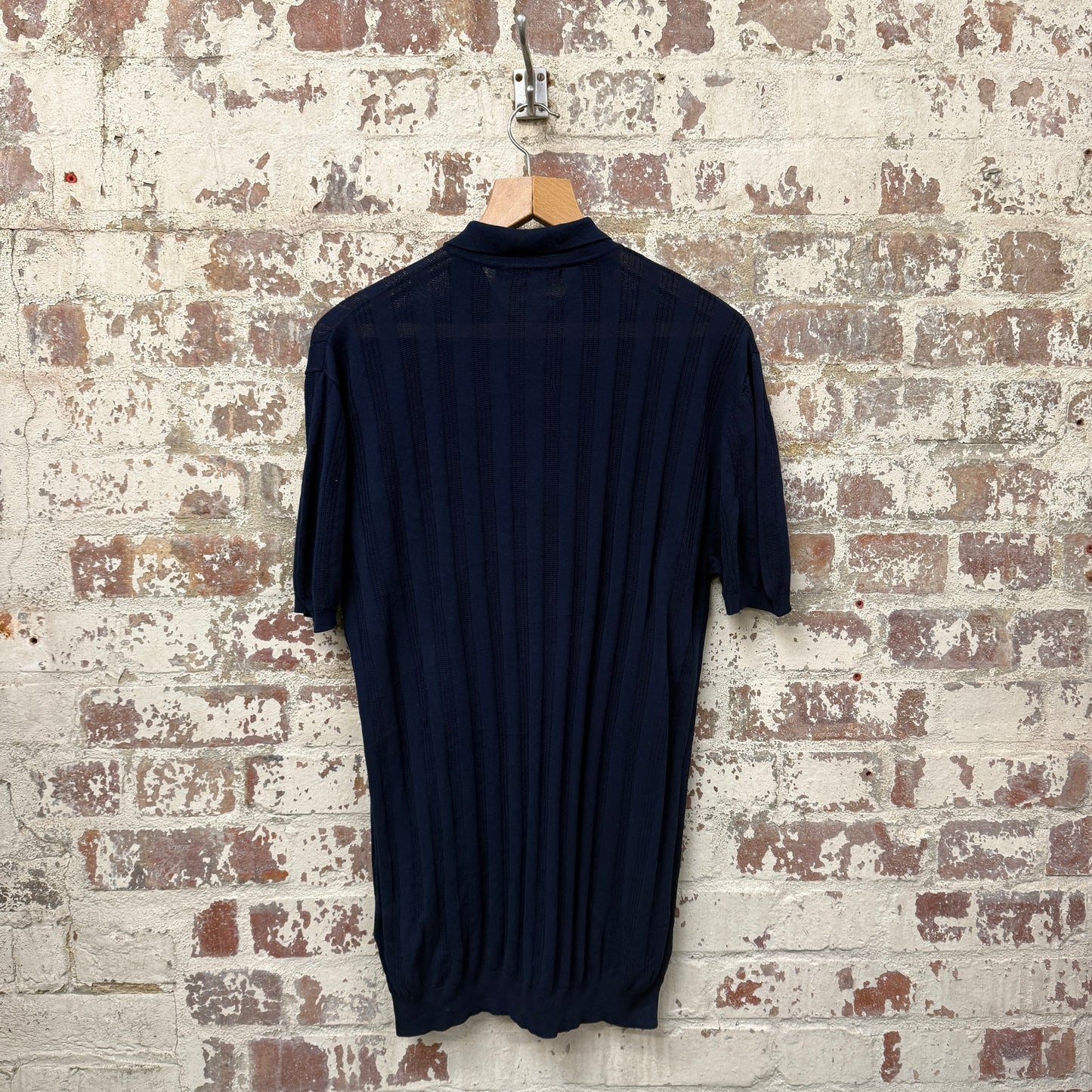 1970s Style Italian Knitted Polo Shirt Top