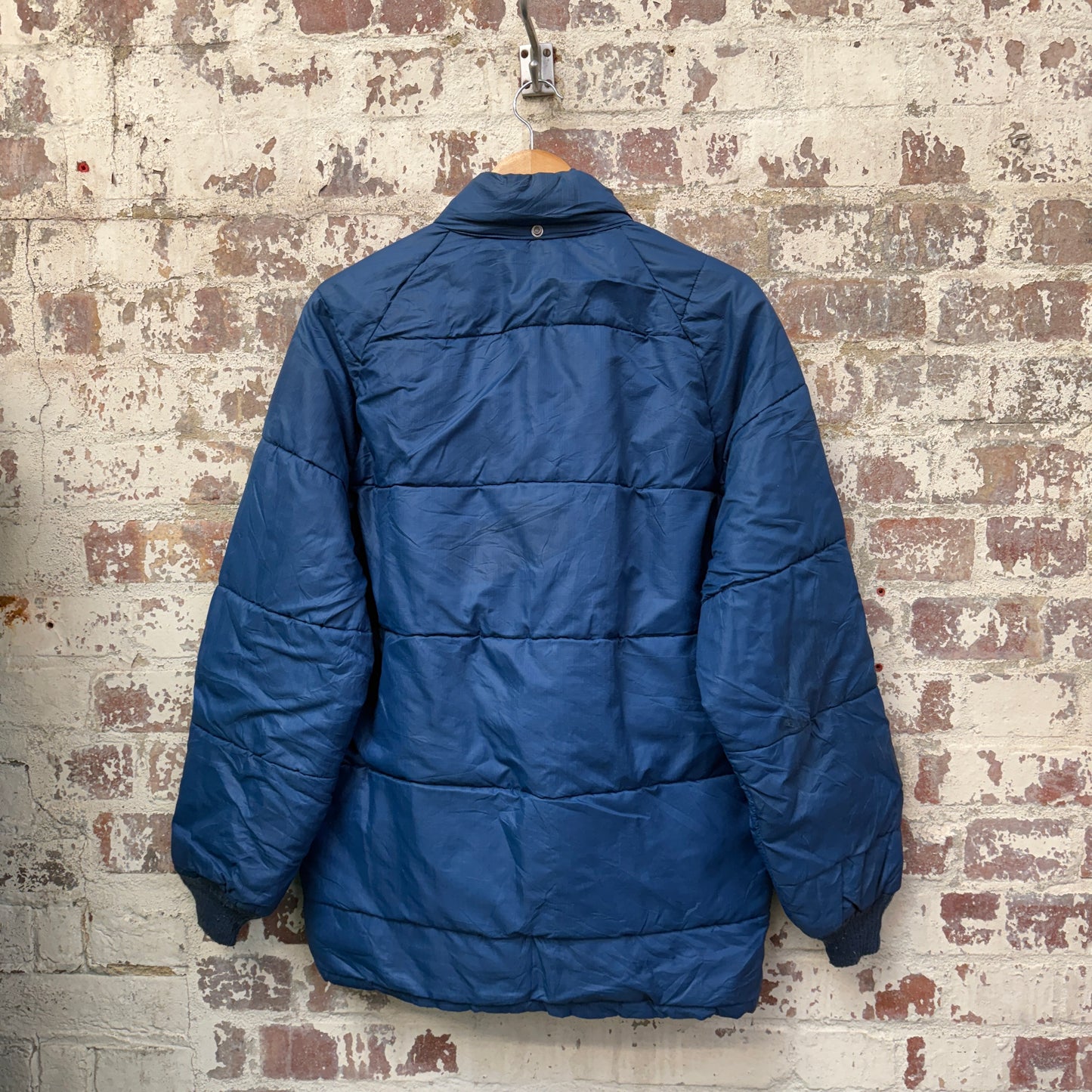 1960s Blue Puffer Down Jacket Coat