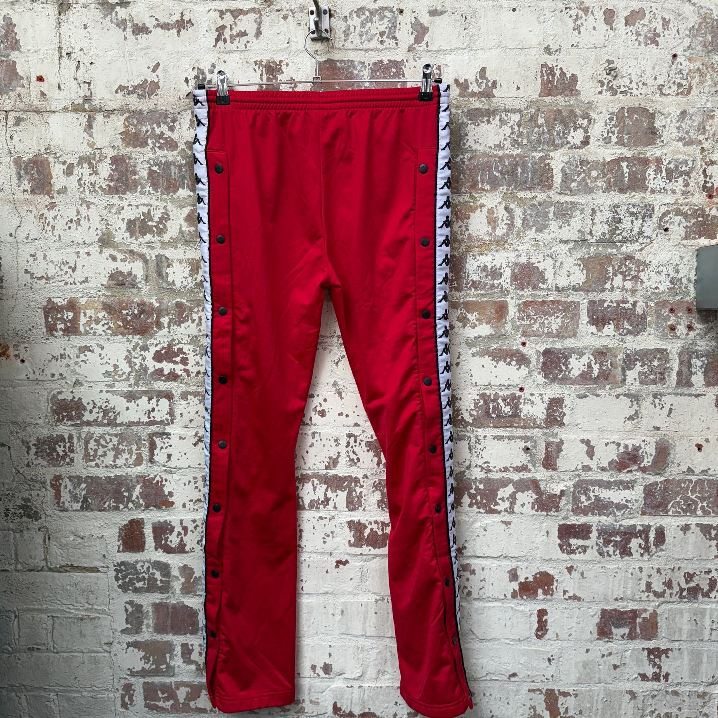 Red Kappa Tape Logo Trousers