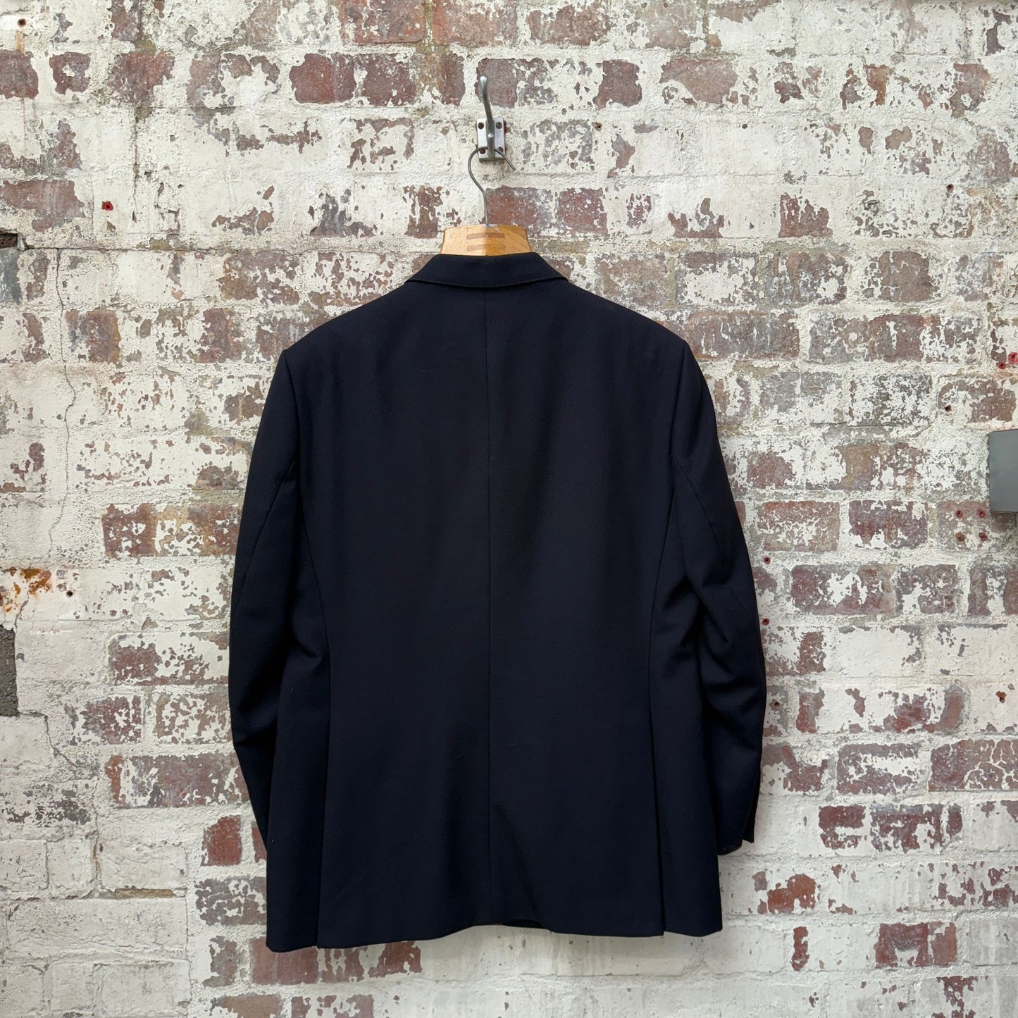 1980s Navy Magee Double Breasted Suit Blazer Jacket