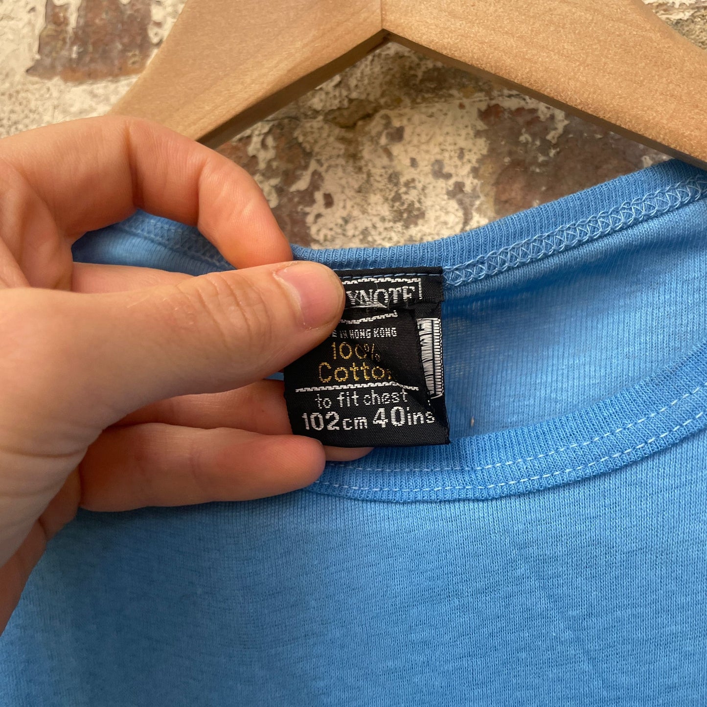 Vintage 1970s 1980s Blue Muscle Fit T-shirt