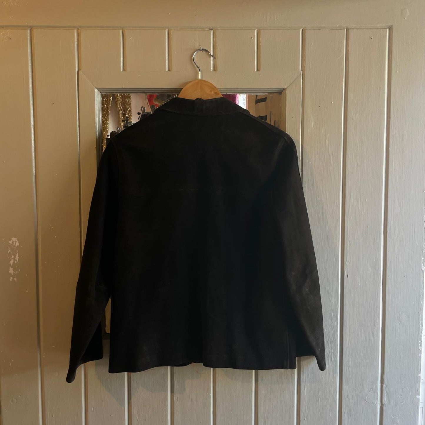 Vintage 50s/60s Dark Brown Suede Leather Jacket Coat