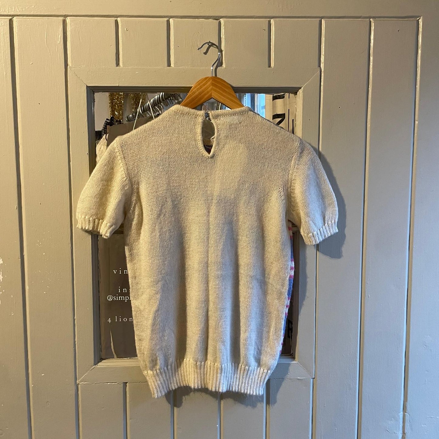 1960s Checkered Italian Mohair Knitted short Sleeved T-Shirt