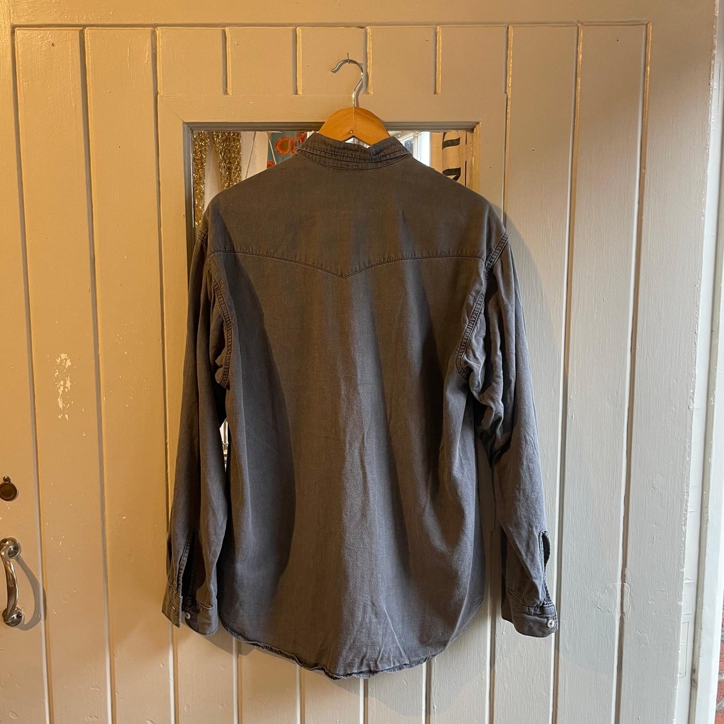 1980s Grey Long Sleeve Button TAG shirt