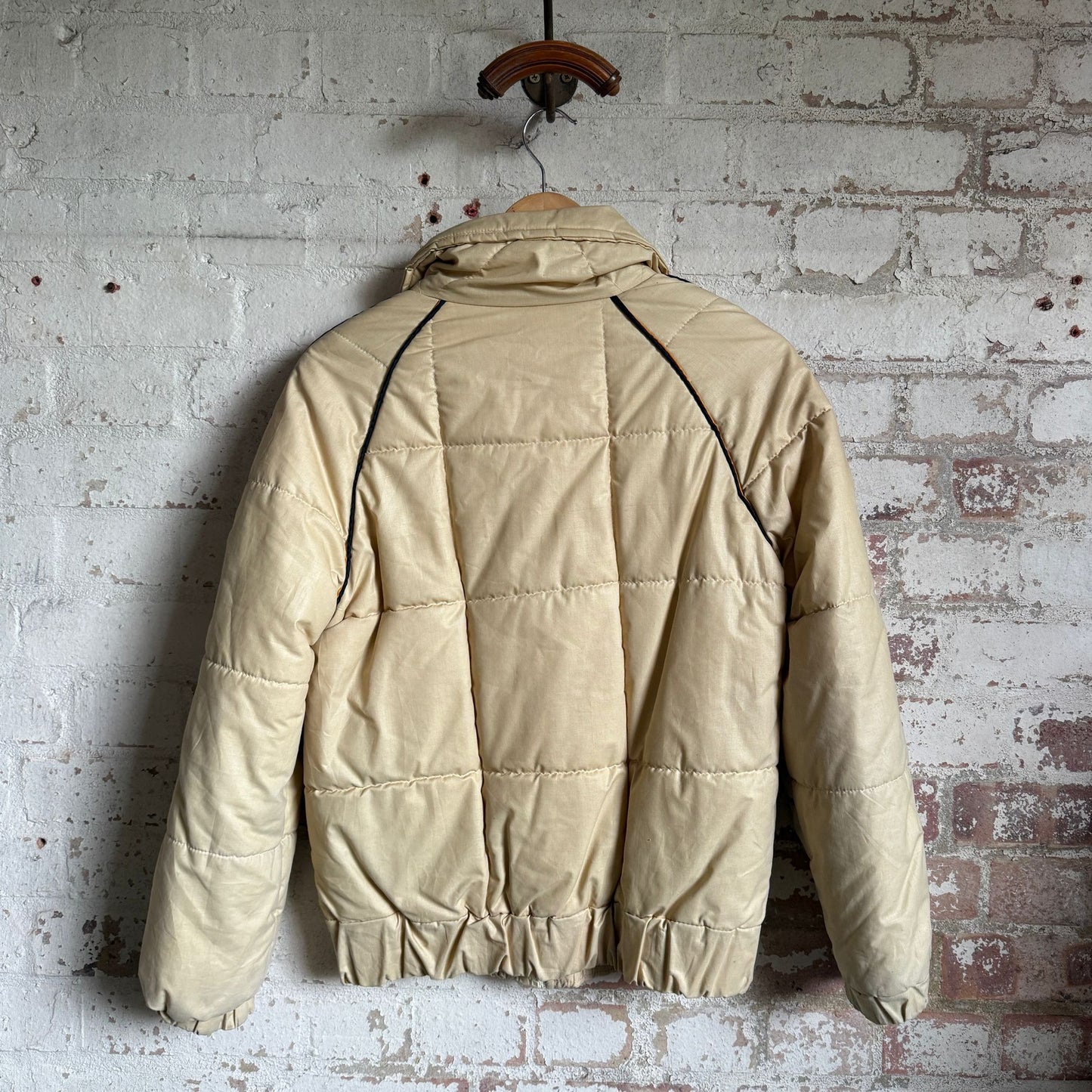 1970s Cream Padded Jacket
