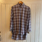1970s Checkered French Work Button Shirt