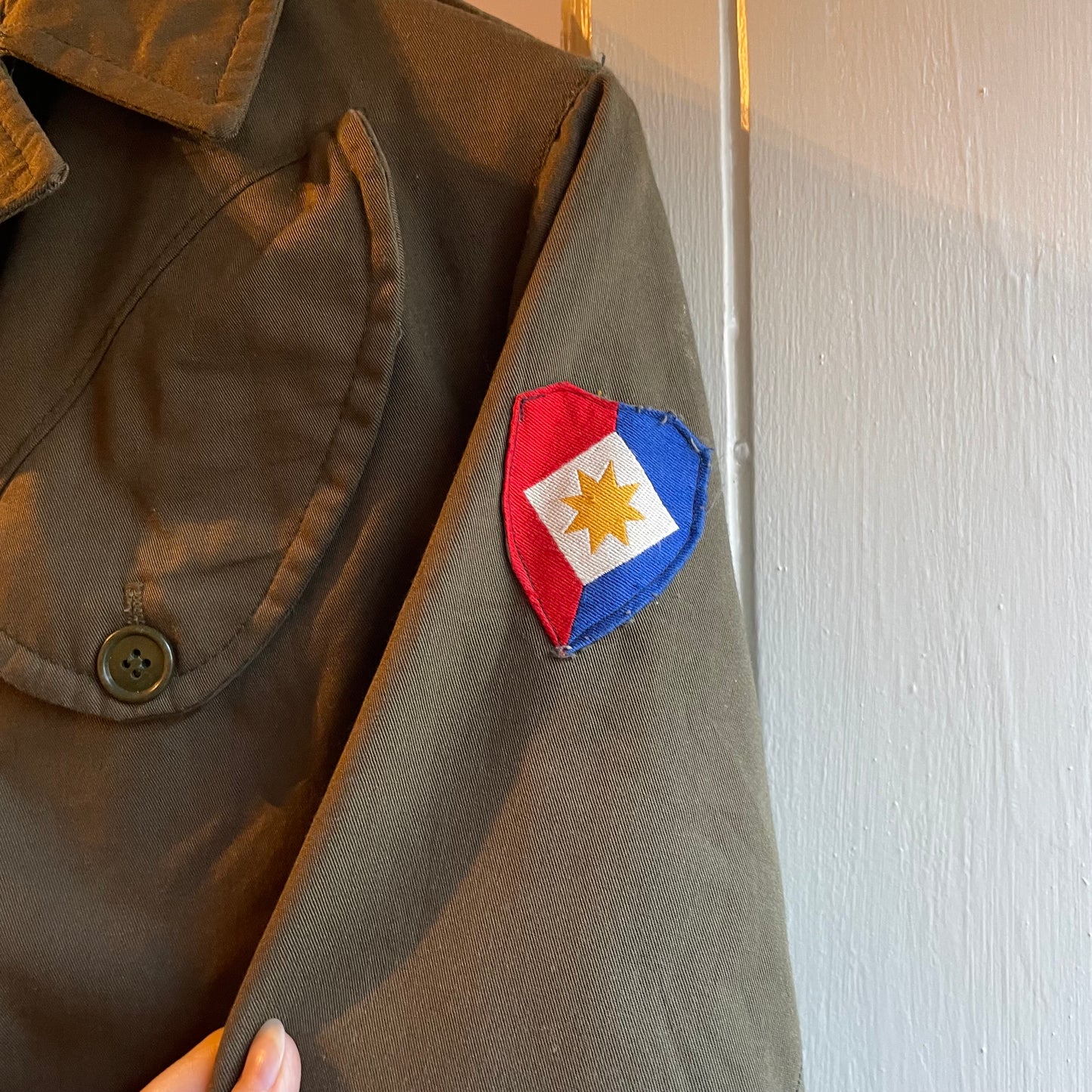1970s Khaki Green Military Field Jacket