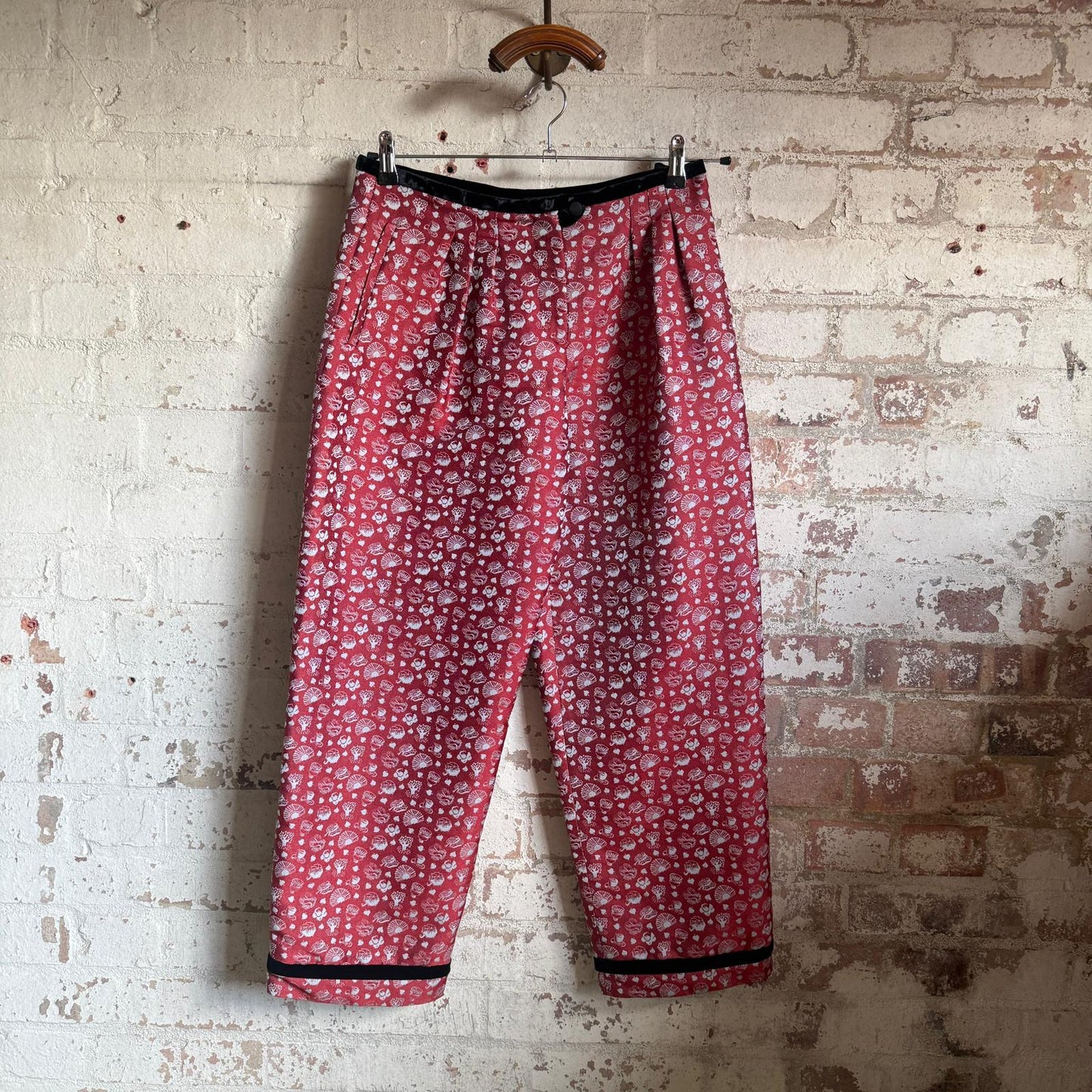 Vintage Red Graphic Giorgio Armani Trousers