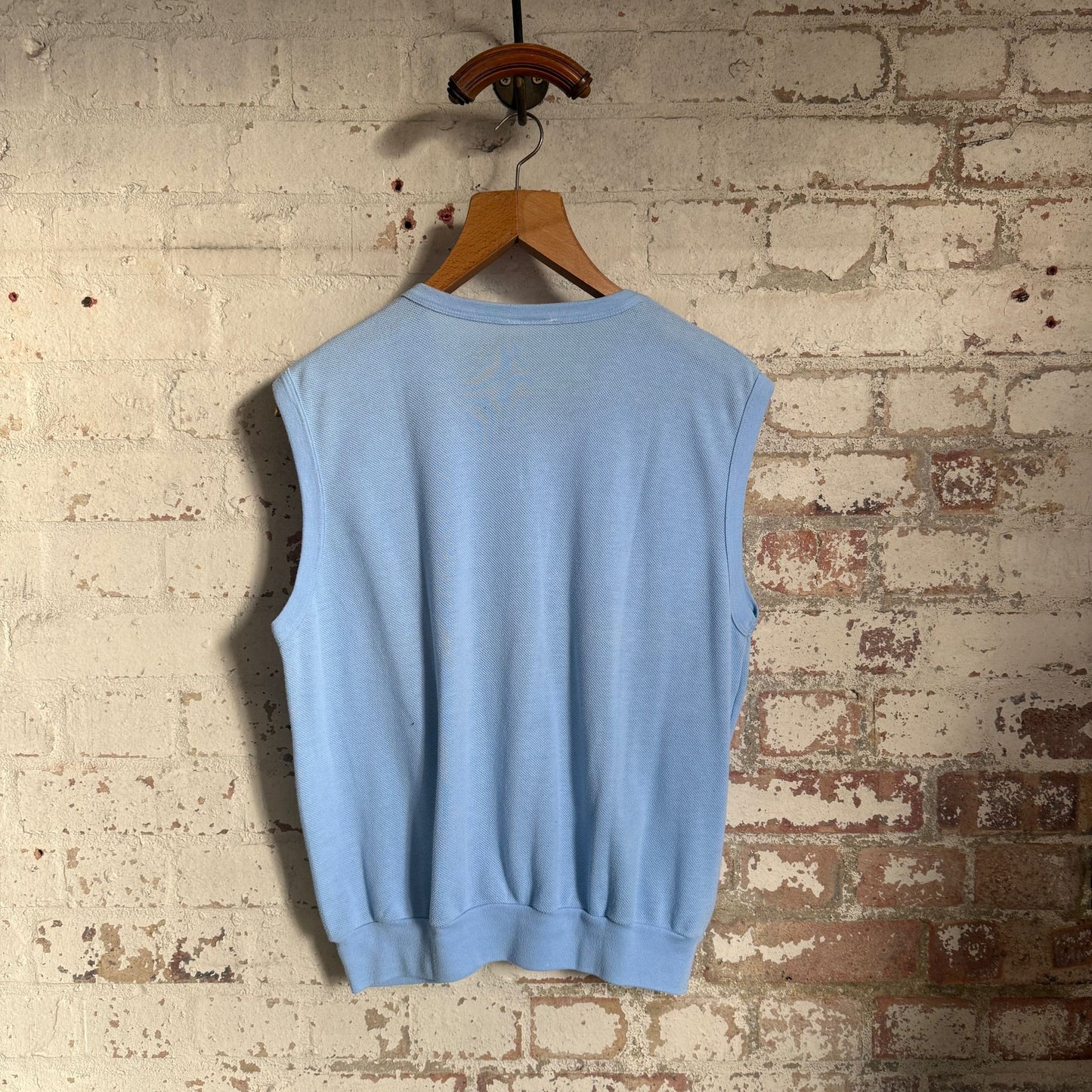 1990s Baby Blue Tennis Tank Top Jumper