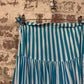 1980s Blue Striped Laura Ashley Cotton Skirt