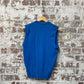 Vintage 1970s 1980s Blue Knitted Tank Top Sweater Vest Jumper