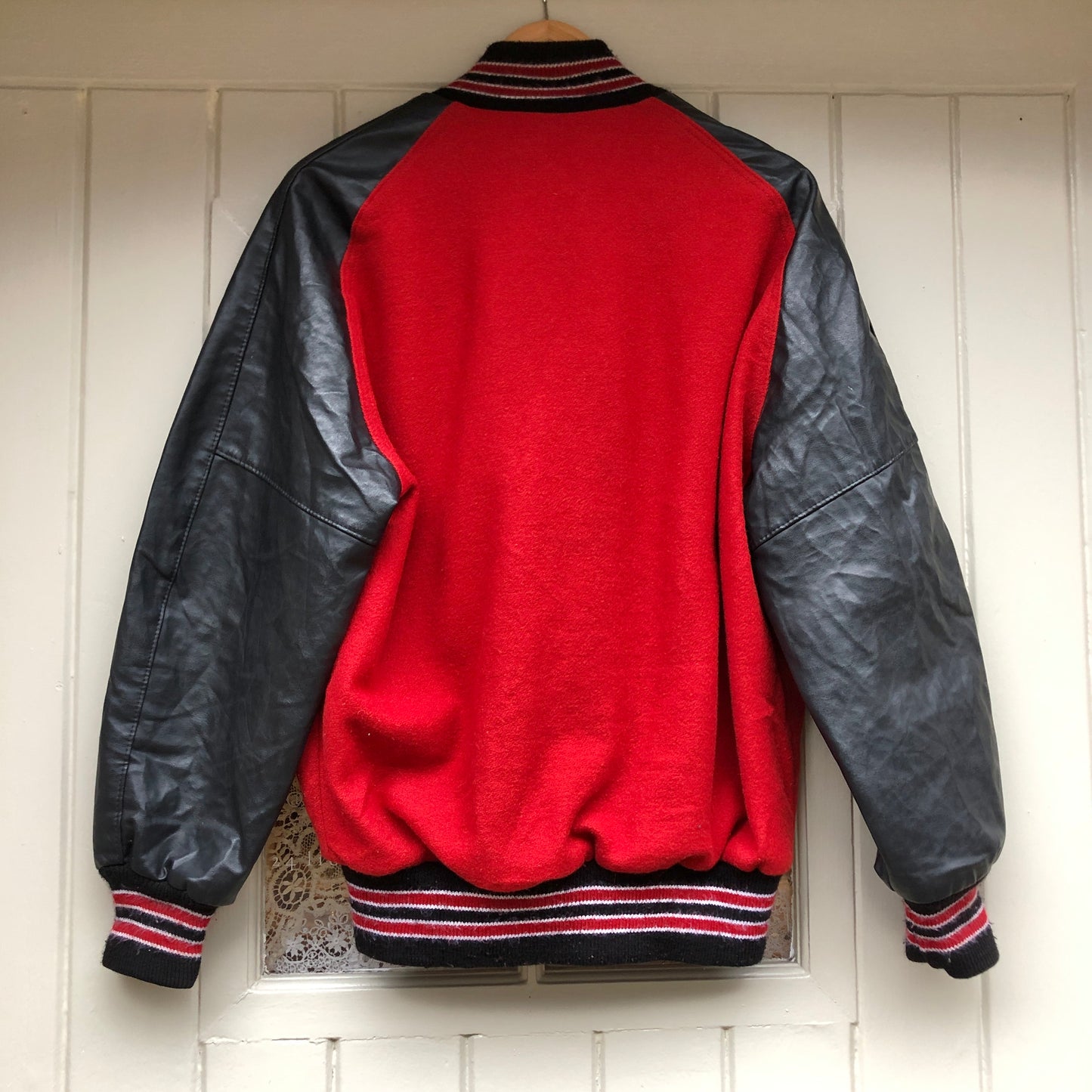 1970s Red Wool Varsity College Jacket