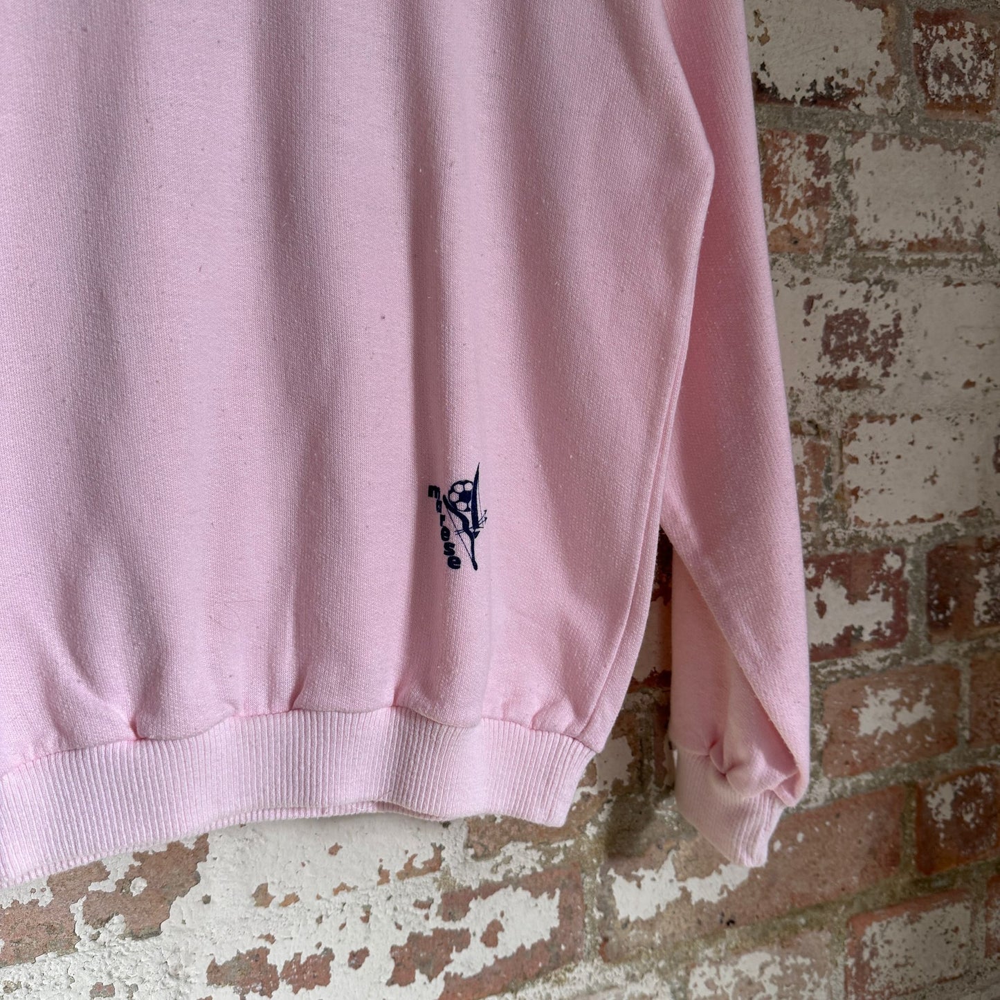 1980s Light Pink Blank Sweatshirt Jumper