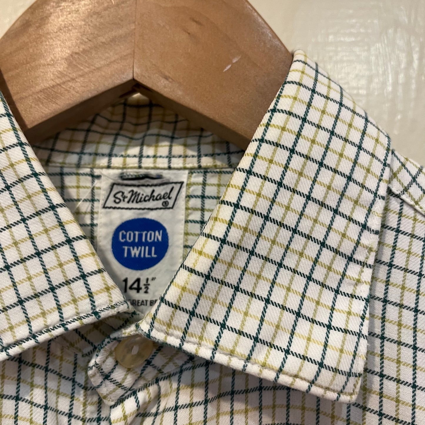 1970s St Michaels Long Sleeve Checkered Shirt