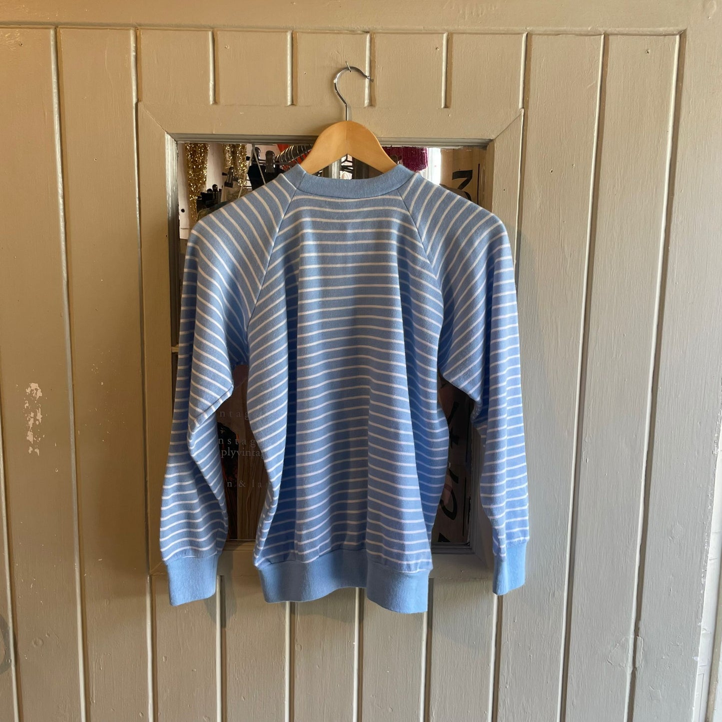 Vintage 70s/80s Striped Raglan Sweatshirt Jumper