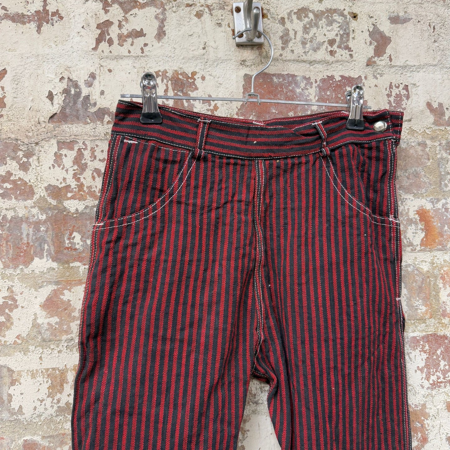 1960s British Red Stripe Work Trousers