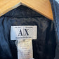 Vintage 90s Black Armani Zip Wool Jacket Coat