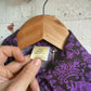 1970s Rayon Purple Graphic Loop Collar Shirt