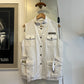 1980s White US Army Military Style Vest Unusual