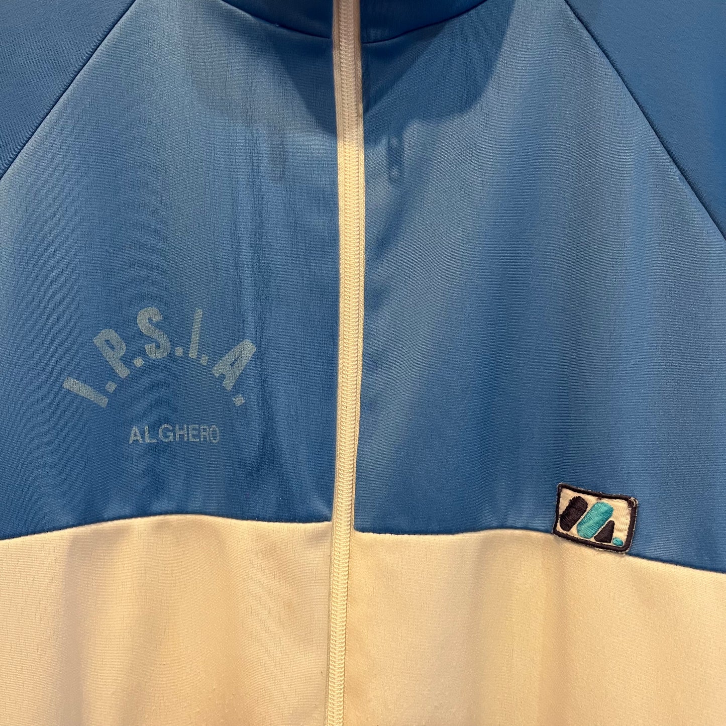 1980s Baby Blue Zip up Track Top
