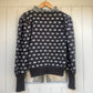 1970s Balloon Sleeve Polka Dot Knitted Jumper