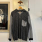 1980s Zip Knitted Pocket Shirt